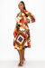 Knowles One Shoulder Baroque Print Flare