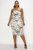 Marble Print Sleeveless Midi Dress
