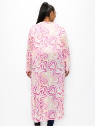 Megan Swirl Print Sheer Duster