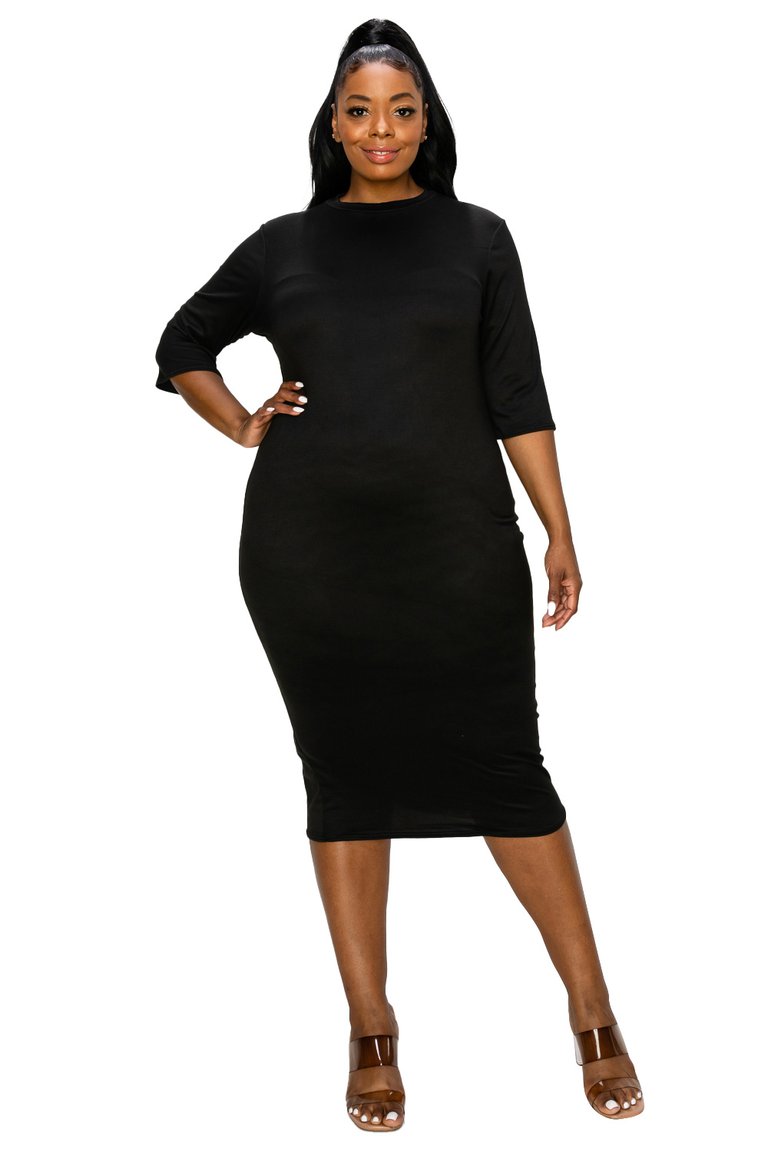 Mona Midi Dress - Black