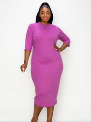 Mona Midi Dress - Purple
