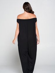 Off Shoulder Full Length Jumpsuit