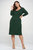 Plunge Neck Cashmere Rib Midi Dress - Hunter