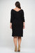 Plunge Neck Cashmere Rib Midi Dress