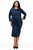 Plus Size Alexandra Ruffled Bodycon Dress - Navy