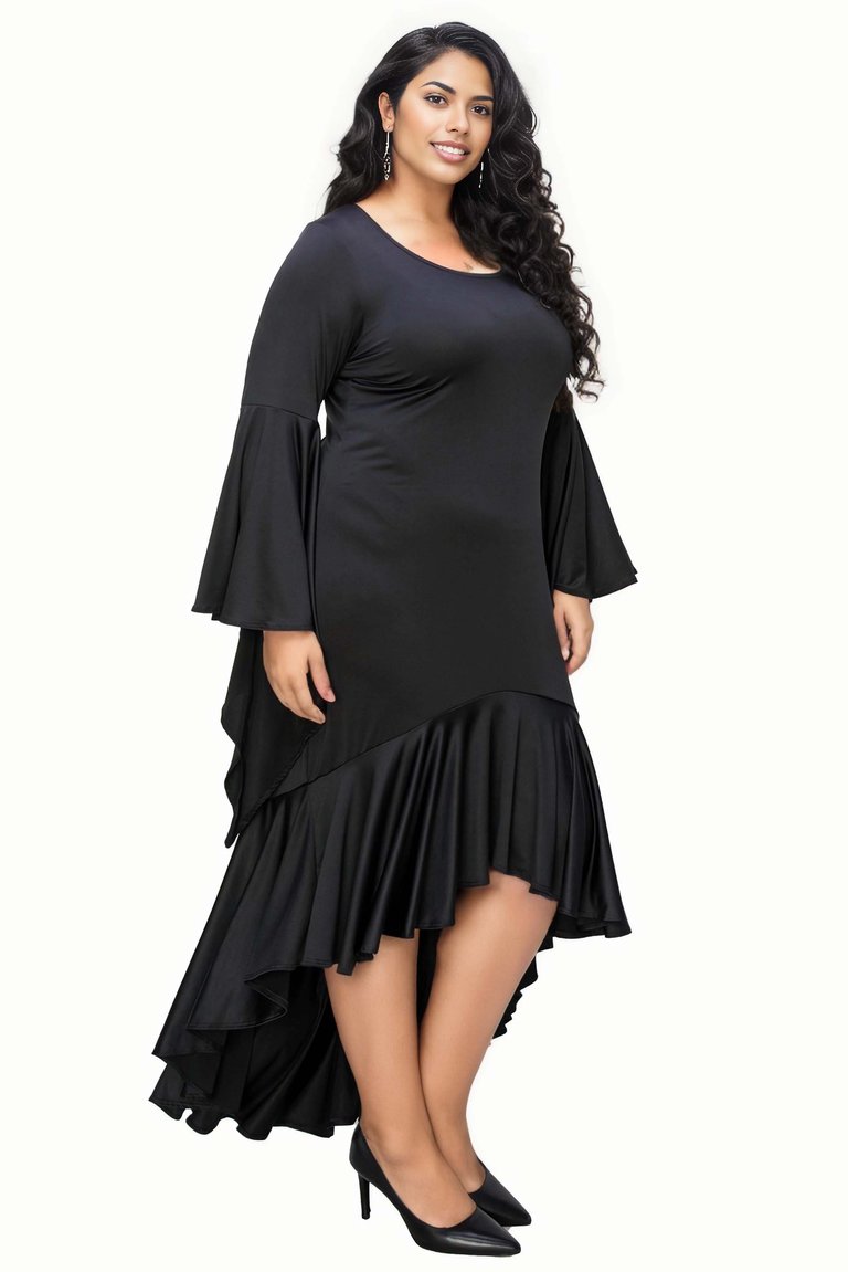 Plus Size Arielle Flowy Mermaid Hem Dress