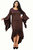 Plus Size Arielle Flowy Mermaid Hem Dress - Brown