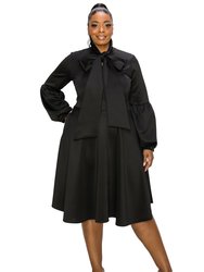 Plus Size Bekah Flare Pocket Dress - Black