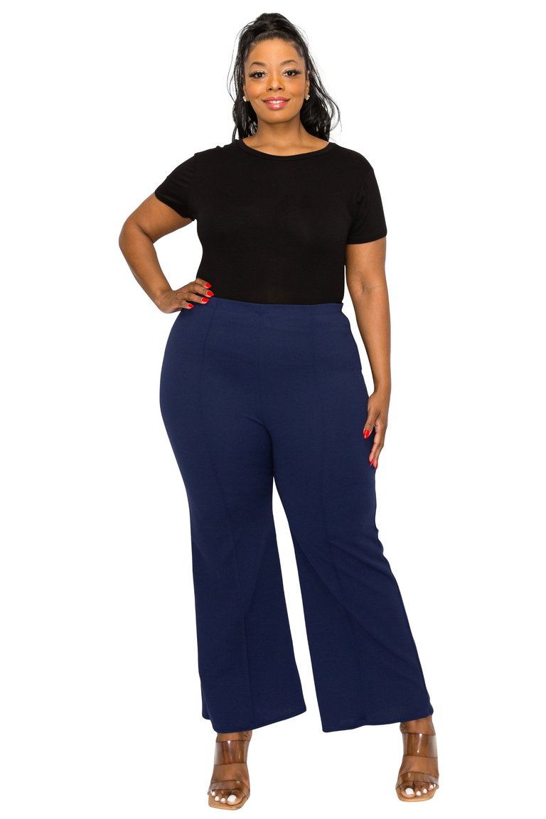 Plus Size Blake Pintuck Pants - Navy