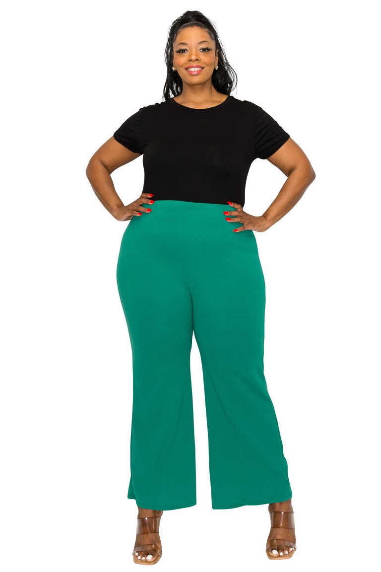 Plus Size Blake Pintuck Pants - Kelly Green