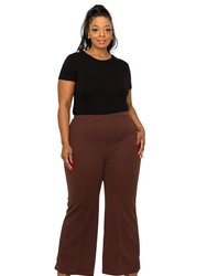 Plus Size Blake Pintuck Pants - Lt Brown