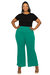 Plus Size Blake Pintuck Pants - Kelly Green