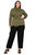 Plus Size Catriona Waist Tie Sweater - Olive