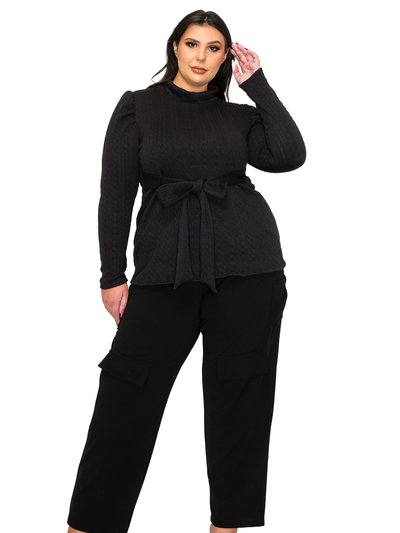 LIVD Plus Size Catriona Waist Tie Sweater product