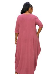 Plus Size Evelyn Bubble Hem Pocket Dress