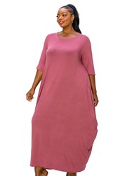 Plus Size Evelyn Bubble Hem Pocket Dress