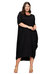 Plus Size Evelyn Bubble Hem Pocket Dress - Black