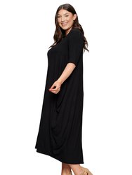 Plus Size Evelyn Bubble Hem Pocket Dress