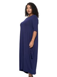 Plus Size Evelyn Bubble Hem Pocket Dress