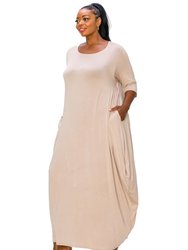 Plus Size Evelyn Bubble Hem Pocket Dress