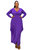 Plus Size Giuliana Tulip Hem Maxi Dress - Purple