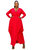 Plus Size Giuliana Tulip Hem Maxi Dress - Red