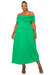 Plus Size Hayek Off Shoulder Maxi Dress - Green