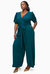 Plus Size Iris Surplice Belted Pocket Jumpsuit