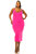Plus Size Jennie Spaghetti Strap Midi Dress - Hot Pink