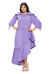 Plus Size Kaskade Ruffled Neoprene Dress - Lavender