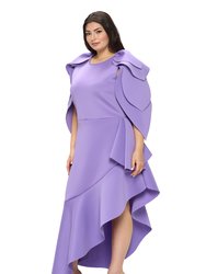 Plus Size Kaskade Ruffled Neoprene Dress