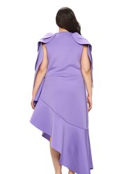 Plus Size Kaskade Ruffled Neoprene Dress