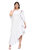 Plus Size Kaskade Ruffled Neoprene Dress - White