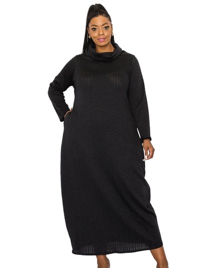 LIVD Plus Size Lana Cowl Turtle Neck Pocket Sweater Dress product