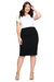 Plus Size Molly Pencil Skirt - Black