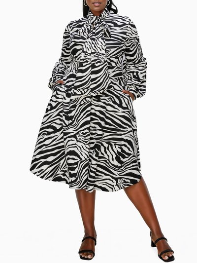 LIVD Plus Size Monáe Zebra Print Pocket Flare Dress product