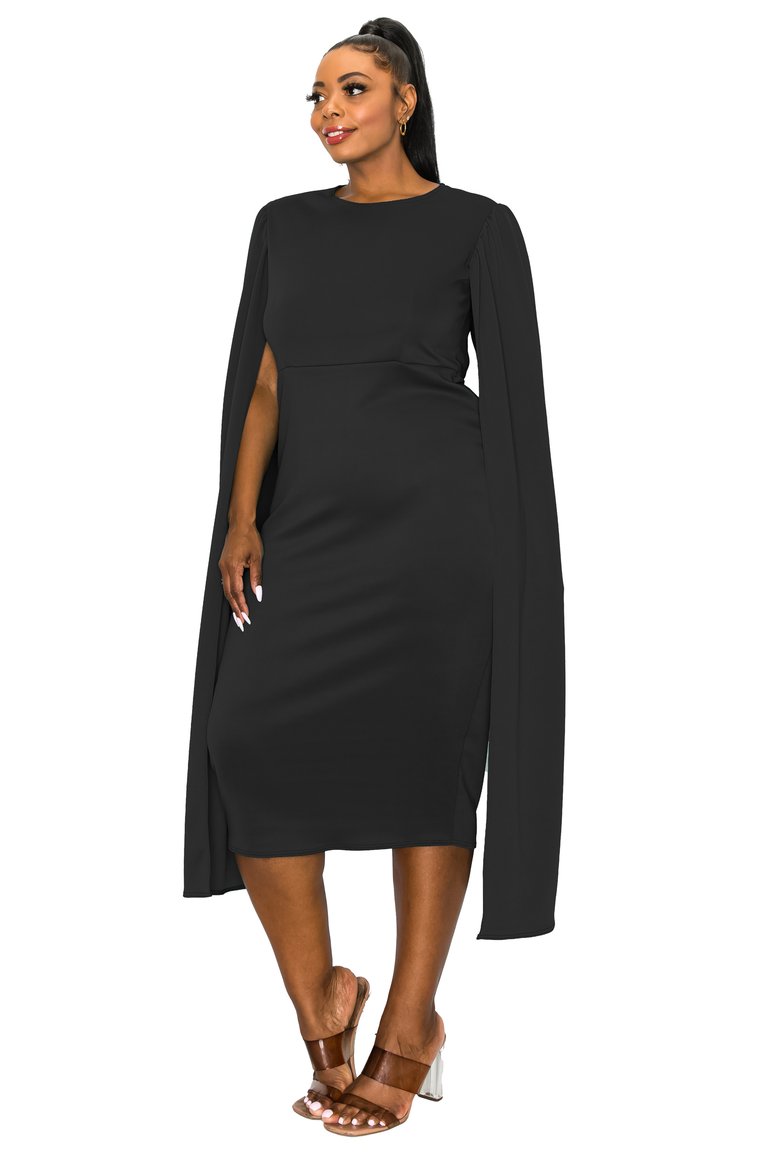 Plus Size Naomi Cape Dress