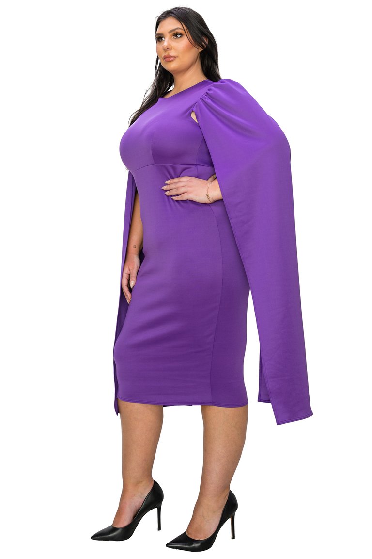 Plus Size Naomi Cape Dress