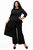 Plus Size Sanctuary Asymmetrical Peplum Top - Black