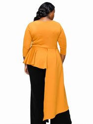 Plus Size Sanctuary Asymmetrical Peplum Top