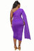 Plus Size Spade One Shoulder Cape Dress