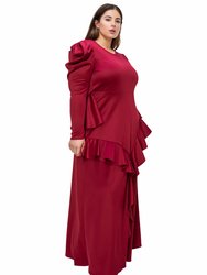 Plus Size Vivienne Ruffled Maxi Dress