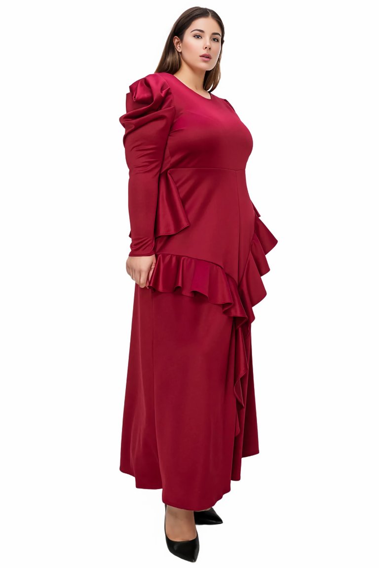 Plus Size Vivienne Ruffled Maxi Dress