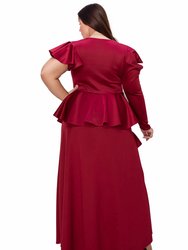 Plus Size Vivienne Ruffled Maxi Dress