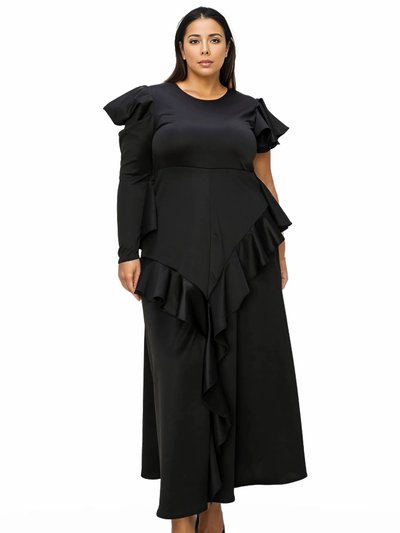 LIVD Plus Size Vivienne Ruffled Maxi Dress product