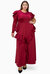 Plus Size Vivienne Ruffled Maxi Dress - Burgundy