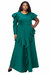 Plus Size Vivienne Ruffled Maxi Dress - Green