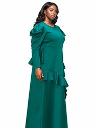 Plus Size Vivienne Ruffled Maxi Dress