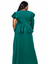 Plus Size Vivienne Ruffled Maxi Dress