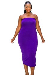 Plus Size Willow Tube Dress - Purple